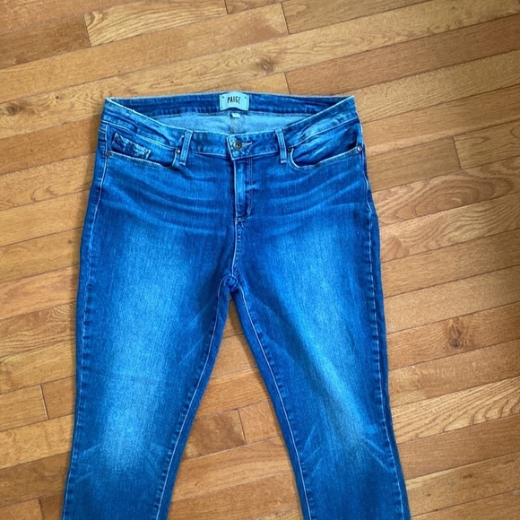 NWOT PAIGE VERDUGO ANKLE PETITE SZ32 W/RAW/CHEWED HEM SLIM LEG JEAN - Picture 7 of 16
